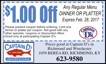 Captain D #39 s Coupon Richmond Casual Dining Restaurants Coupons 40475