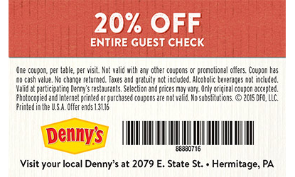 Printable Coupons Dennys Restaurant