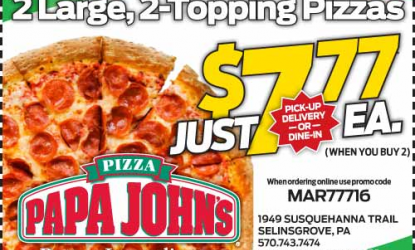 Papa johns coupons altoona pa