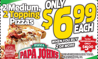 Papa johns coupons altoona pa