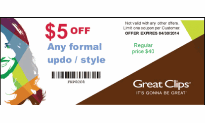Discount coupons for great clips hair salon
